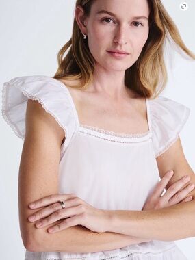 Scoop Women’s Flowy Lace Cotton Top